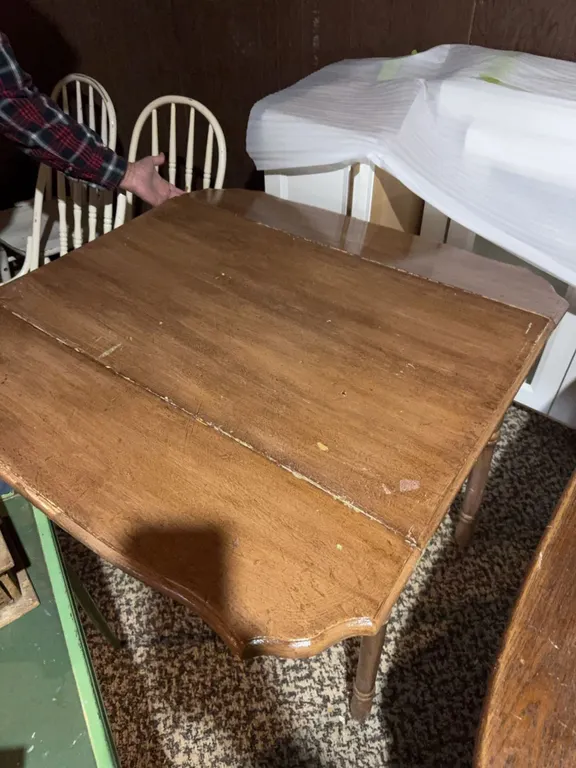 Wooden Drop Leaf Dining Table, 91x91x75 cm