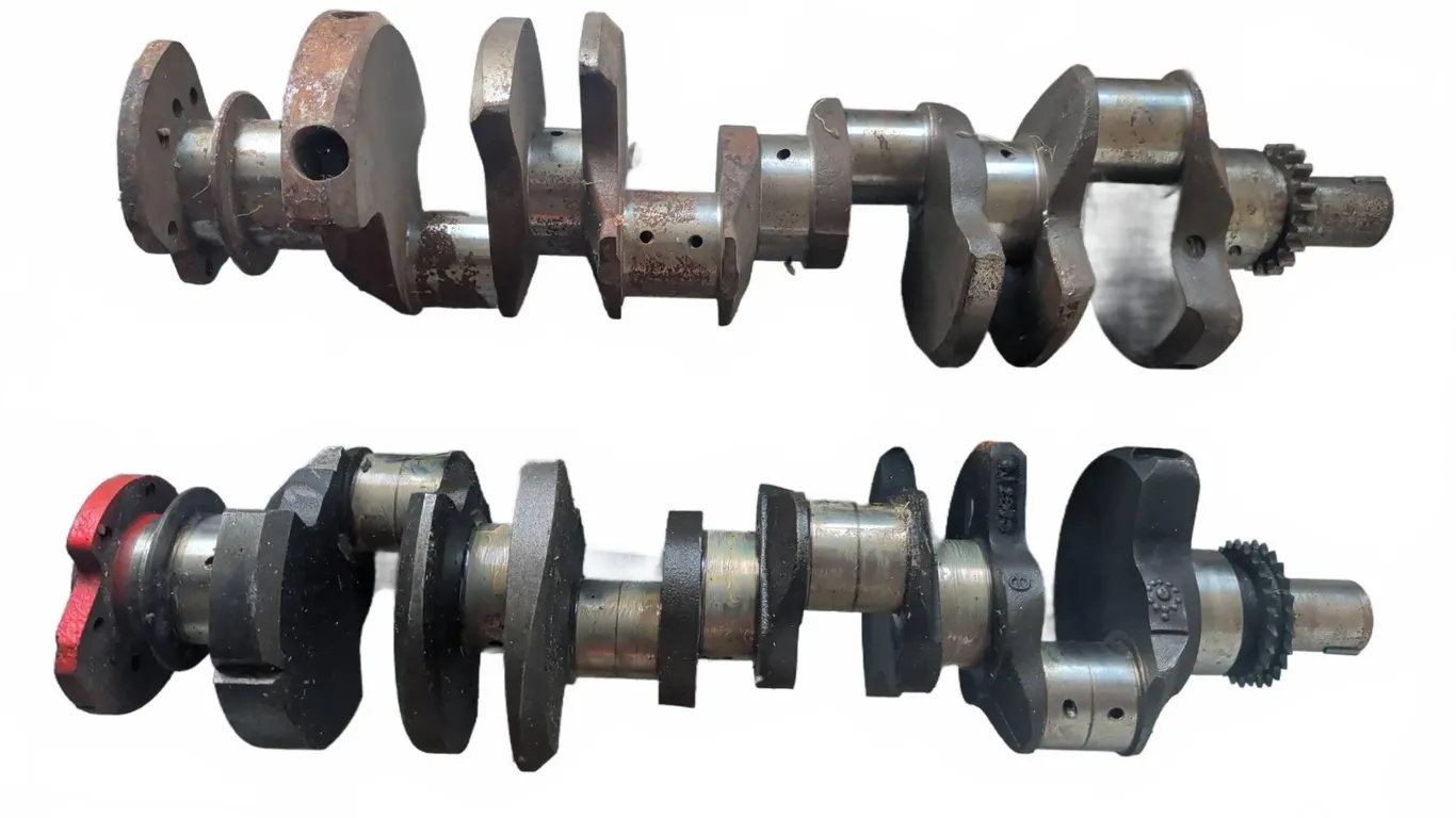Cast Iron Engine Crankshafts with Timing Gears