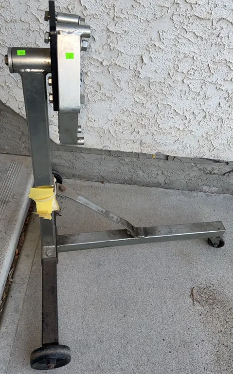 Metal Engine Stand With Rotating Head and Wheels