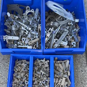 Metal Mechanical Linkages and Fasteners in Blue Bins