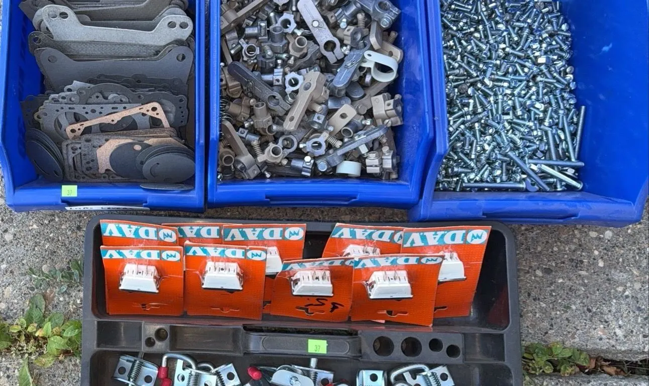 Metal Hardware, Fasteners, Gaskets, Toggle Latches and Switches