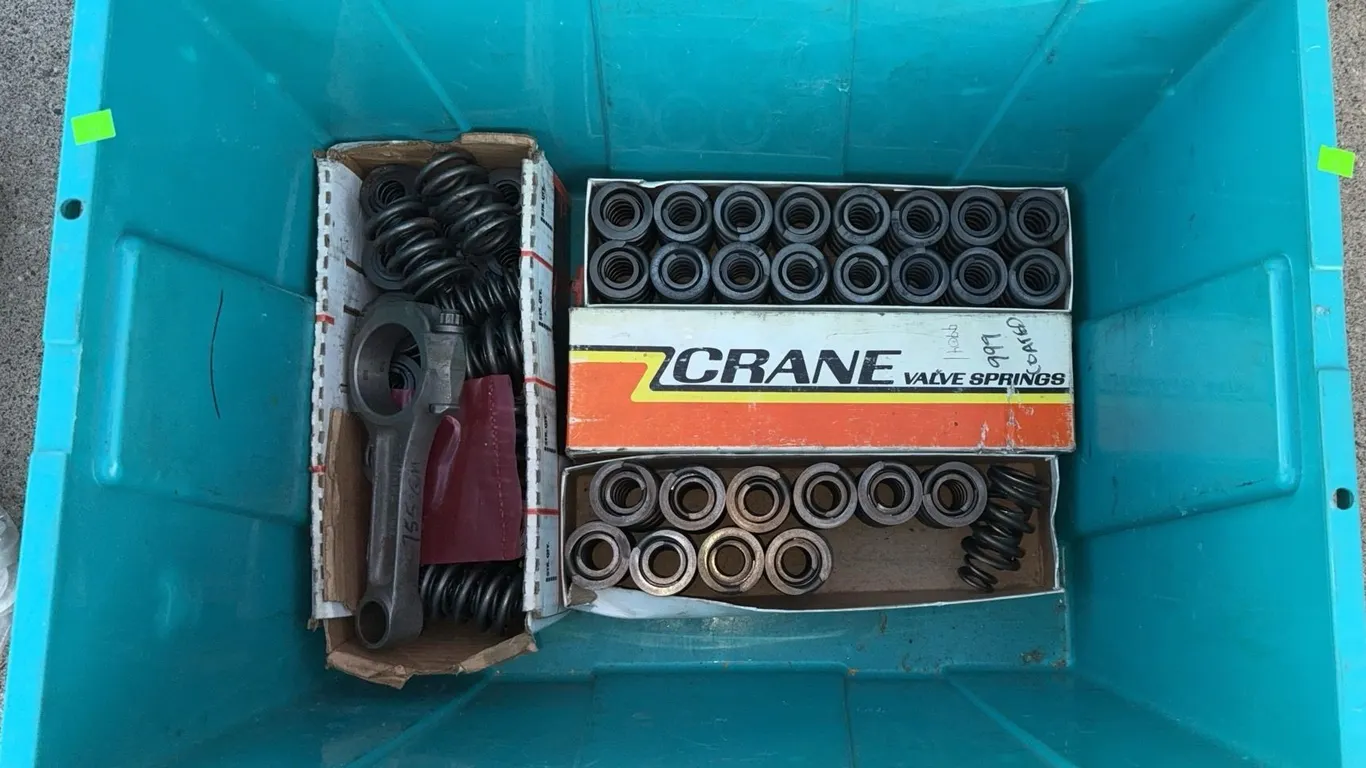 Crane Valve Springs with Assorted Engine Components