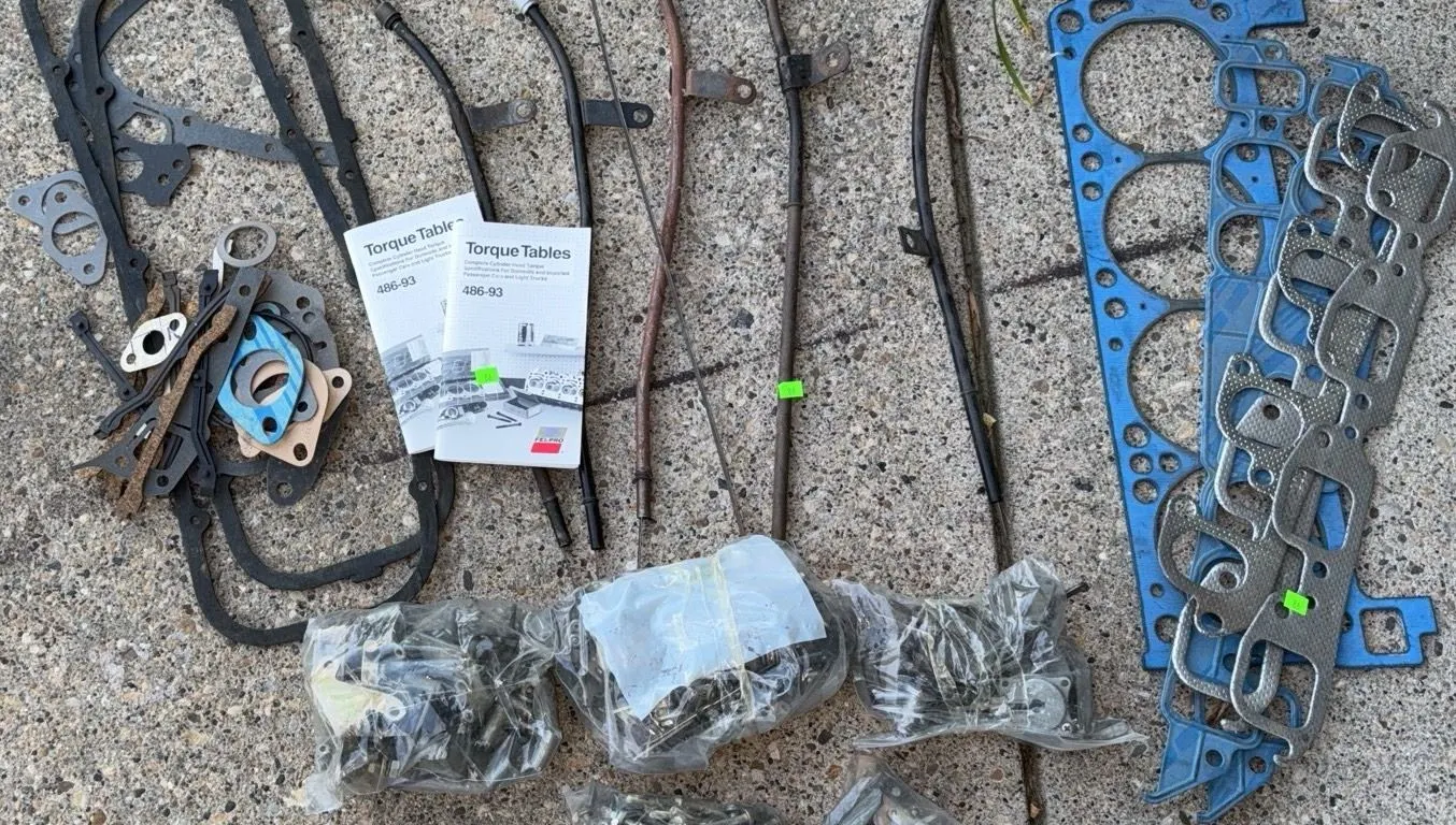 Automotive Gaskets, Dipsticks, Bolts, and Torque Table Manuals