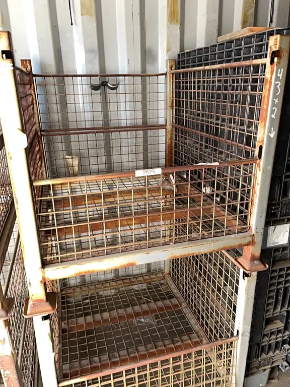 (2) Metal Parts Storage Crates 34.5" x 40.5" x 32" **Contents not included**