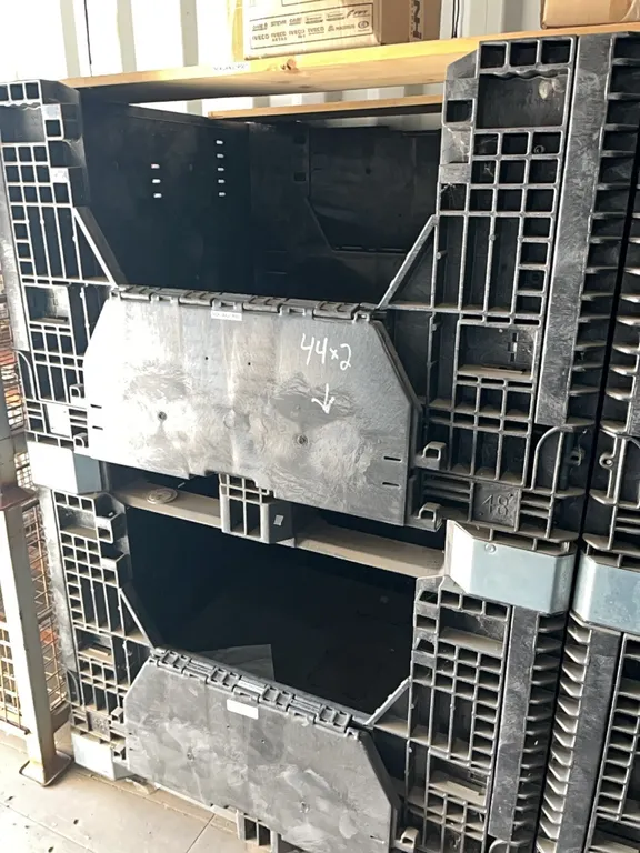 (2) Plastic Parts Storage Crates 48" x 34" x 40" **Contents not included**