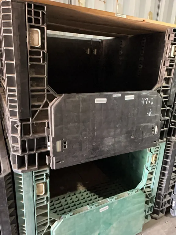 (2) Plastic Parts Storage Crates 48" x 34" x 40" **Contents not included**
