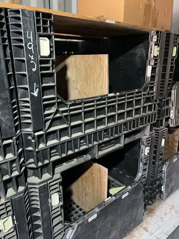 (2) Plastic Parts Storage Crates 48" x 34" x 40" **Contents not included**