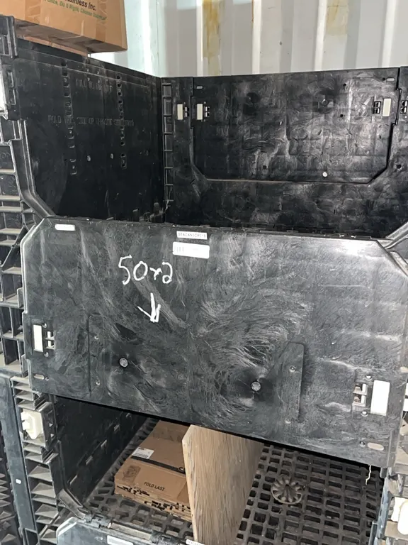(2) Plastic Parts Storage Crates 48" x 34" x 40" **Contents not included**