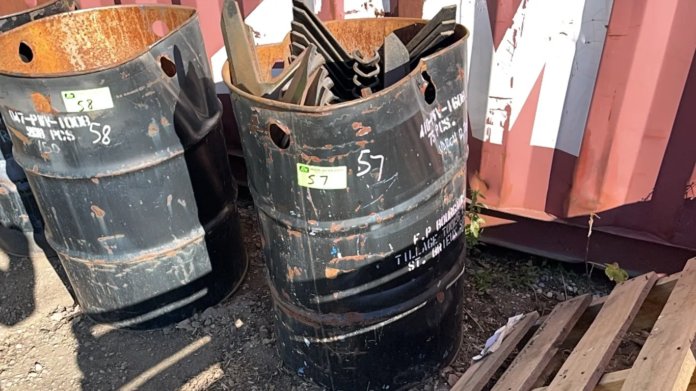 Drum of Assorted Bourgault 16" nok on Sweeps