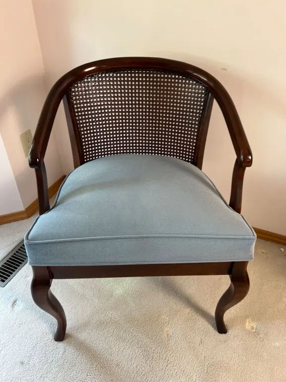 Vintage Rattan-back Armchair