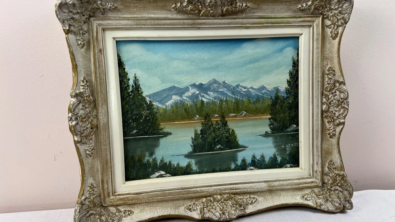 Mountain Scenery Painting by H. Weintz
