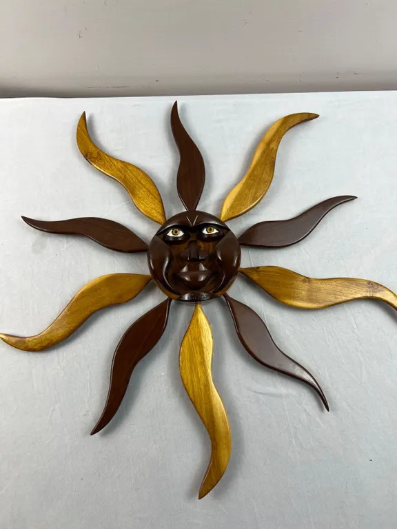 Wooden Sun Decor From Cuba