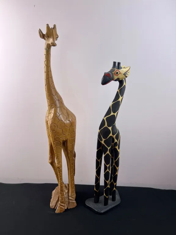 Carved Wooden Giraffes