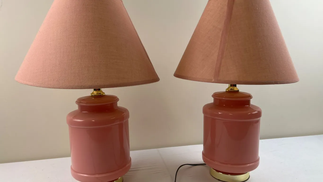 Pair of Pink Table Lamps