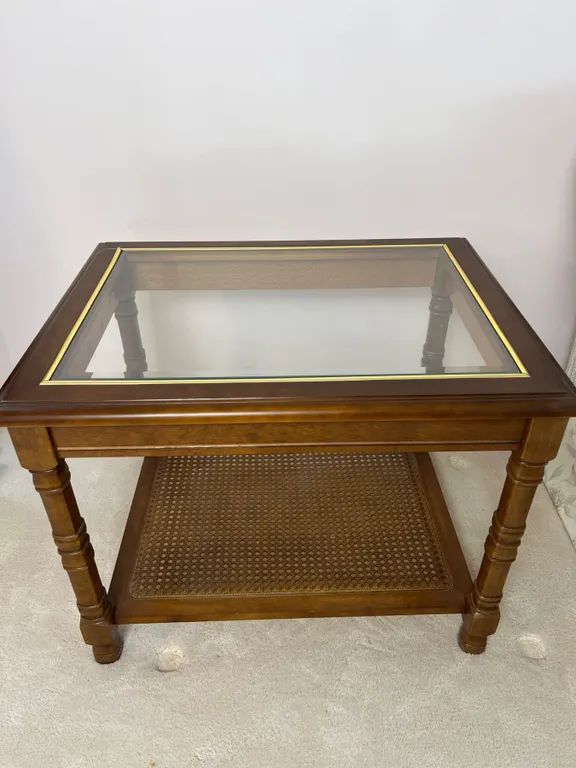 Glass-Top Side Table