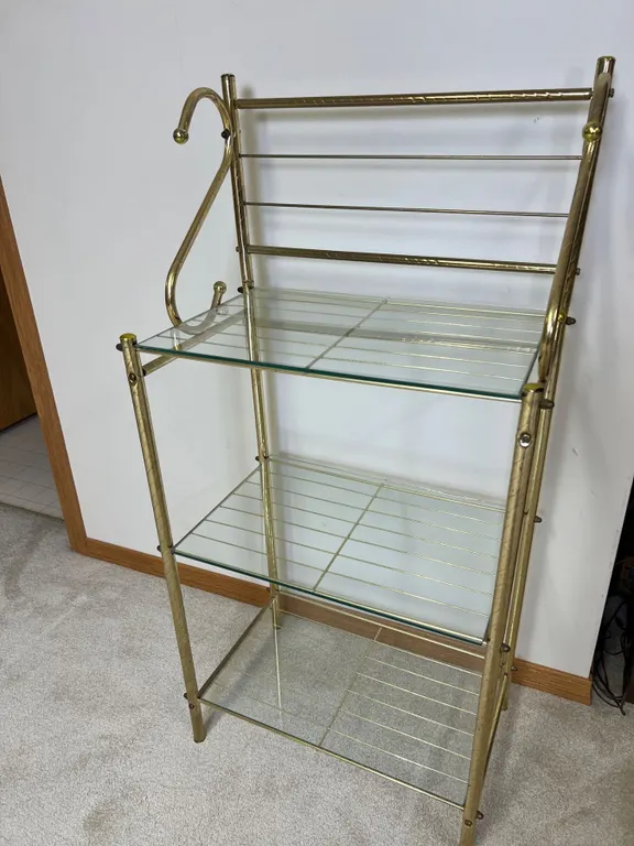 Brass-Like Bathroom Shelf