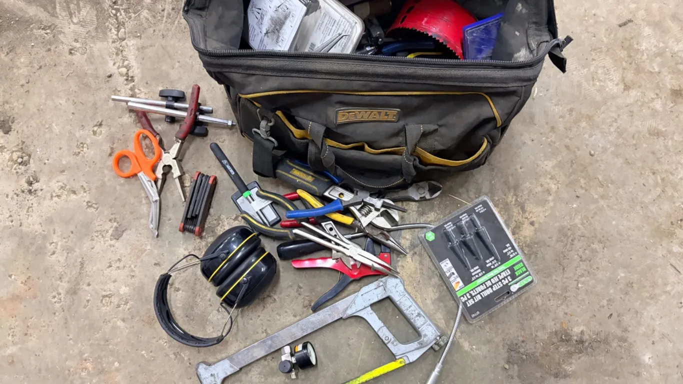 DeWalt tool bag and content