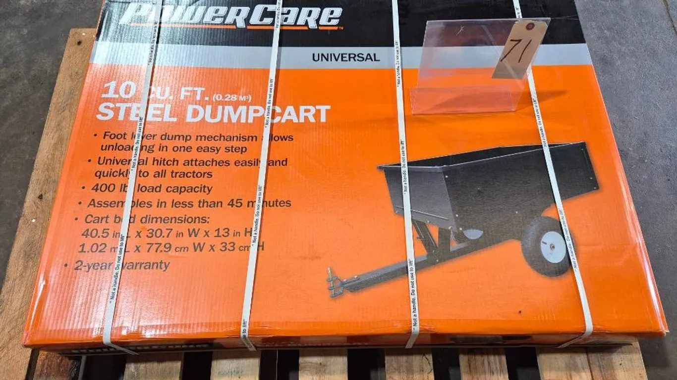 10 cu. ft. Lawn Mower Dump Cart with Wheels