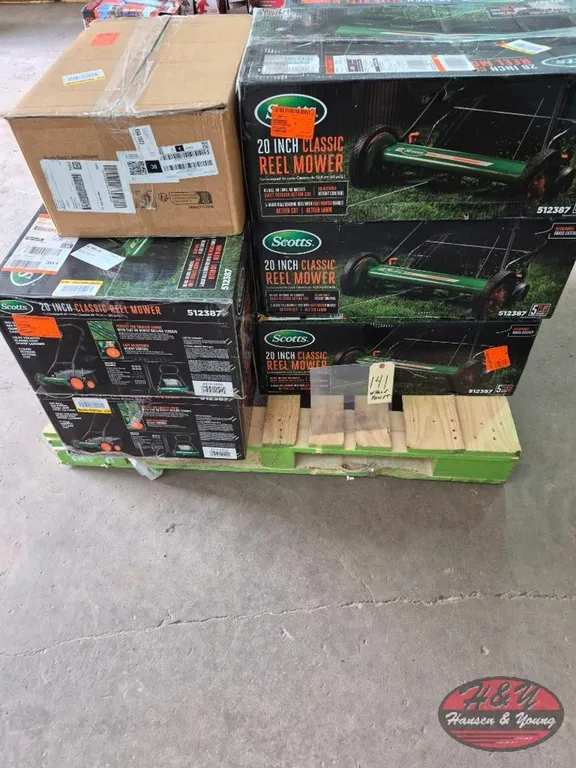 Pallet of Reel Mowers