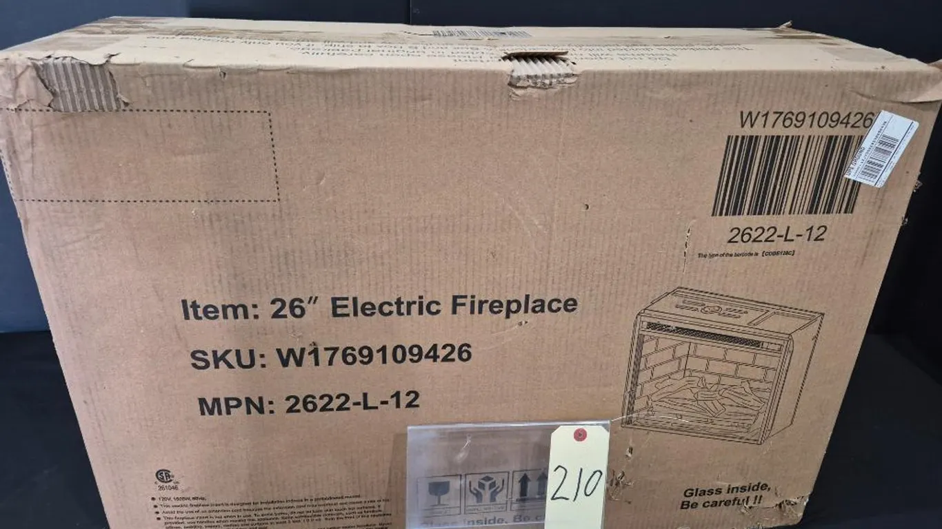 26 in. Ventless Electric Fireplace Insert with Remote Control