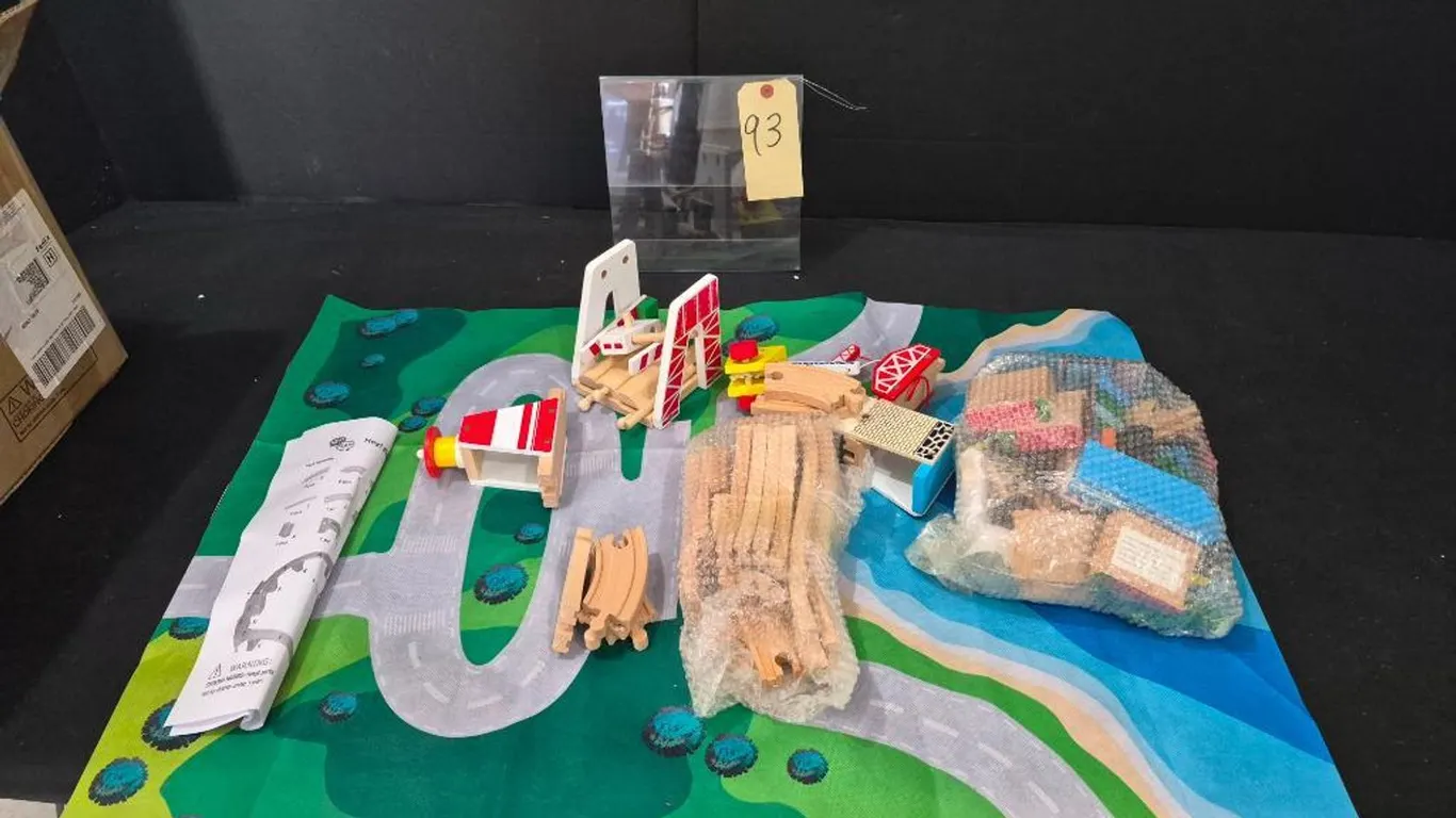 Brand New Wooden Train Playset