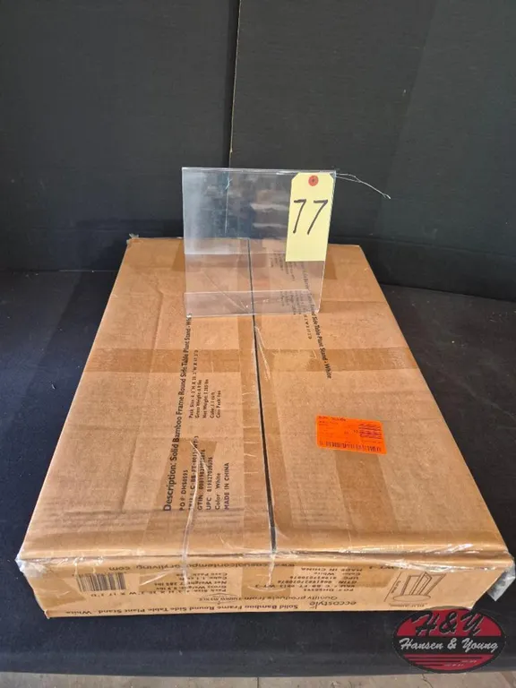 White Tall Display Table