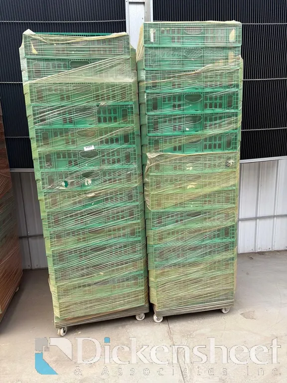 (2) RACKS AGRICULTURAL CRATES