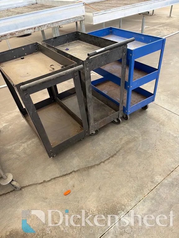 (3) METAL CARTS