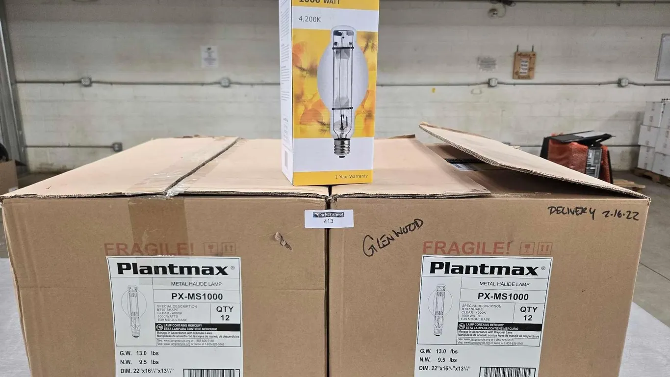 PLANTMAX 1000WT METAL HALIDE BULB, QTY (20)