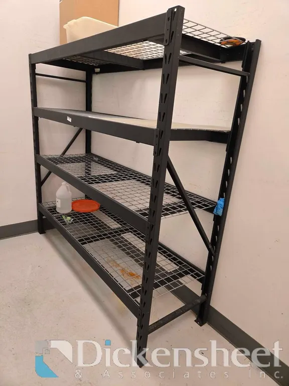 BLACK MEDIUM DUTY SHELVING, NO CONTENTS