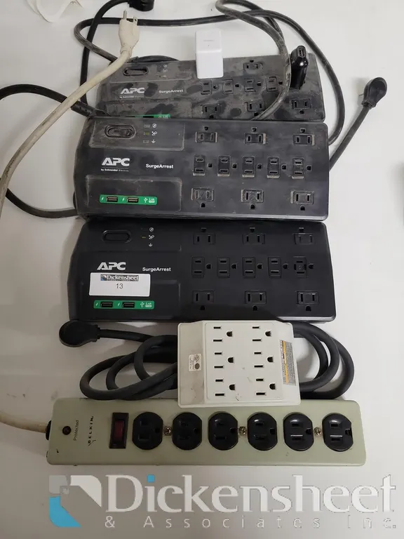 (5) SURGE PROTECTORS ALONG WITH KEYBOARDS