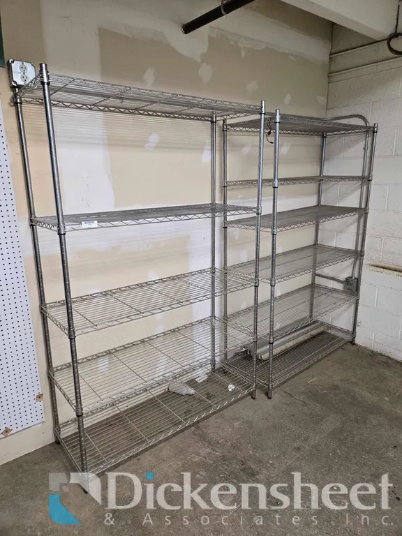 CHROME METRO STYLE ADJUSTABLE SHELVING, QTY (2)