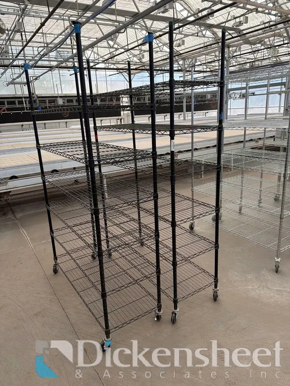 (2) BLACK METRO STYLE ADJUSTABLE WIRE RACKS