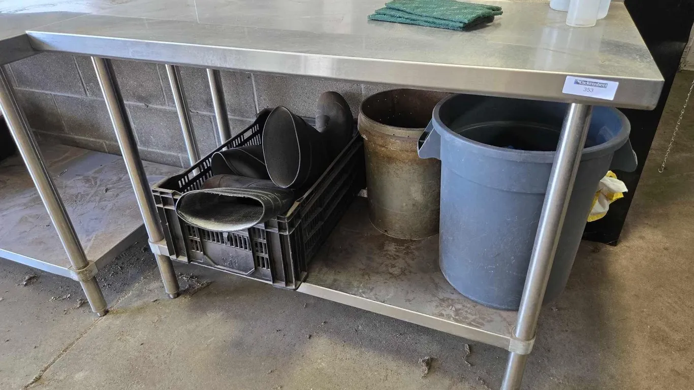 36-IN STAINLESS TABLE with lower shelf
