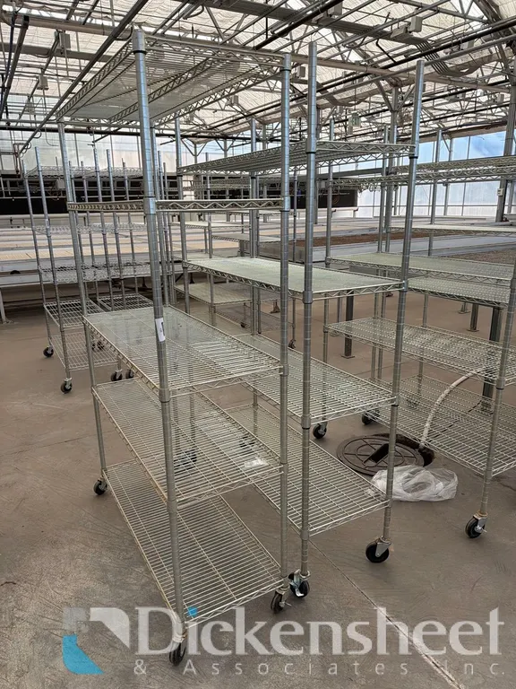 (2) APPROXIMATE SIX FOOT METRO STYLE WIRE ADJUSTABLE RACKS