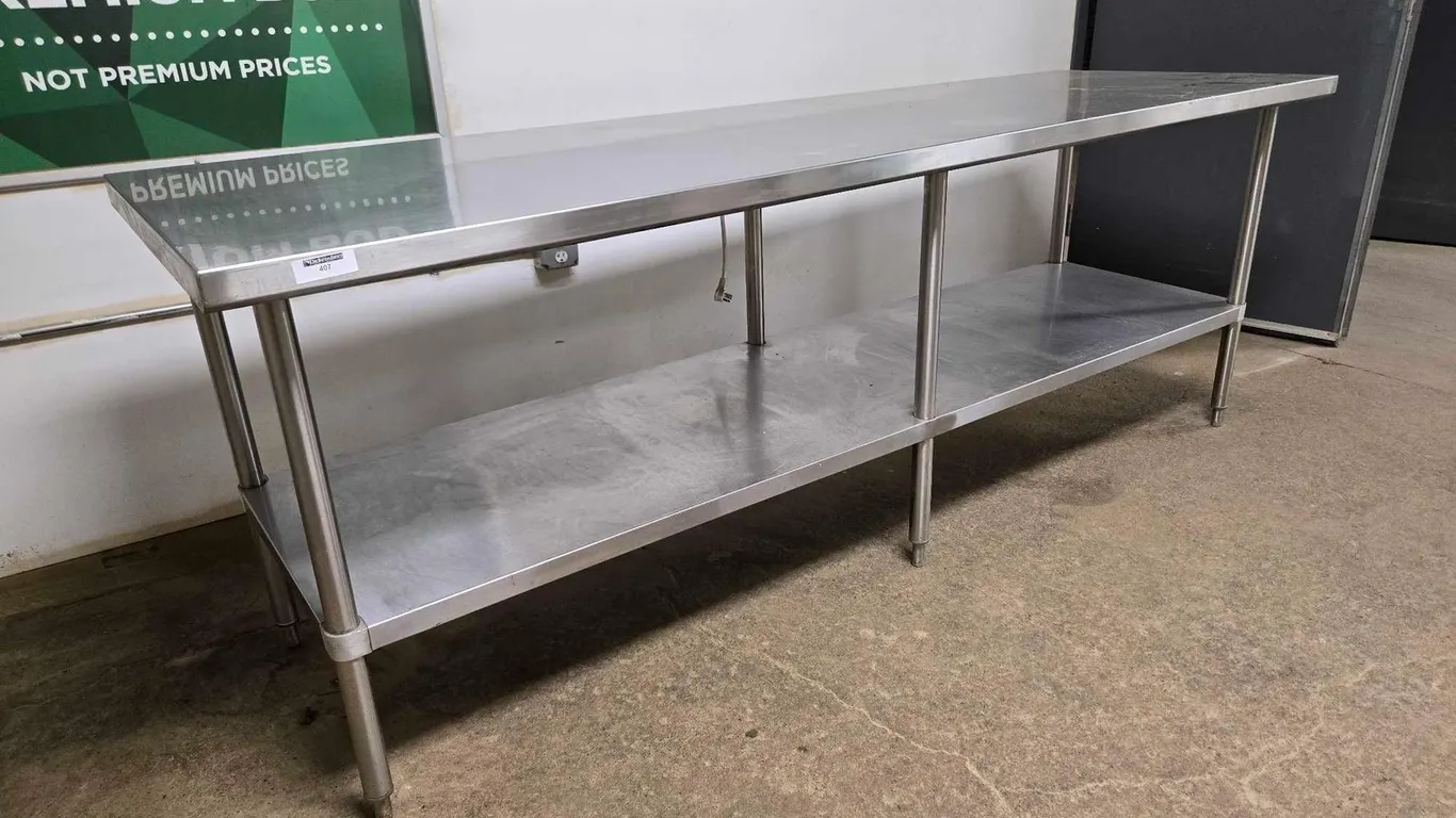 STAINLESS STEEL TABLE WITH UNDER SHELF