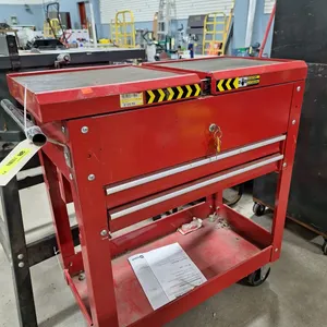 Metal 2 Drawer Rolling Cart, 29"x14.5"x33"