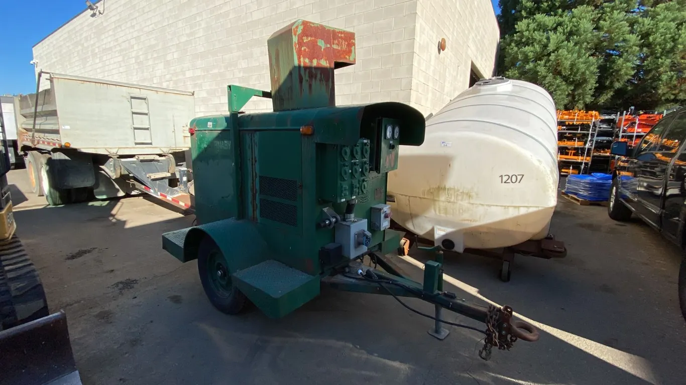 1980 FLY GT GREEN SINGLE AXLE GAS POWERED GENERATOR TRAILER VIN 15175,