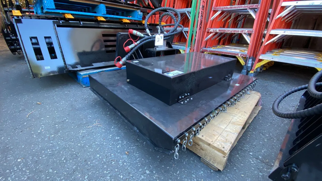 43" BLACK HYDRAULIC INDUSTRIAL MINI SKID STEER BED MULTCHER ATTACHMENT