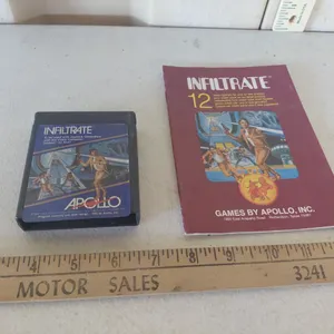 1982 Infiltrate Apollo Atari Game W/Booklet