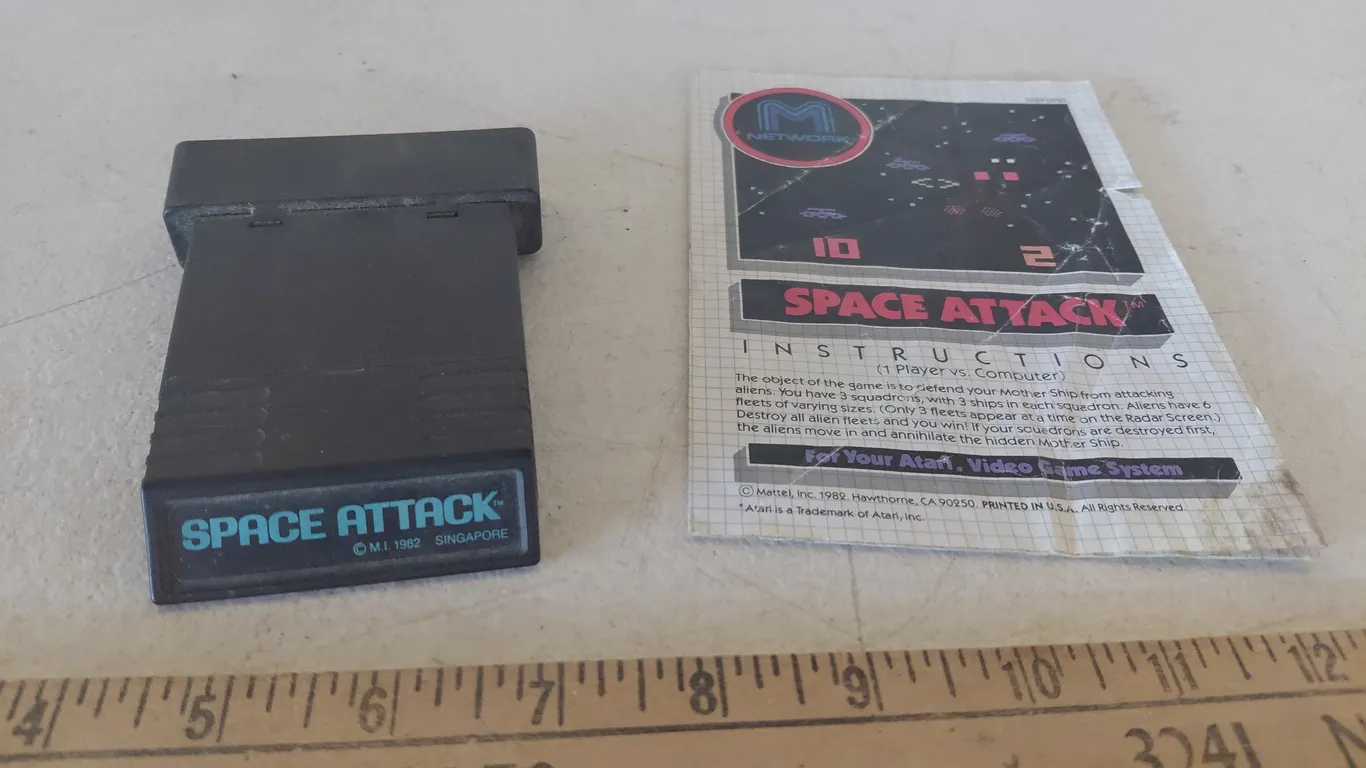 1982 Network Space Attack Atari Game W/Booklet