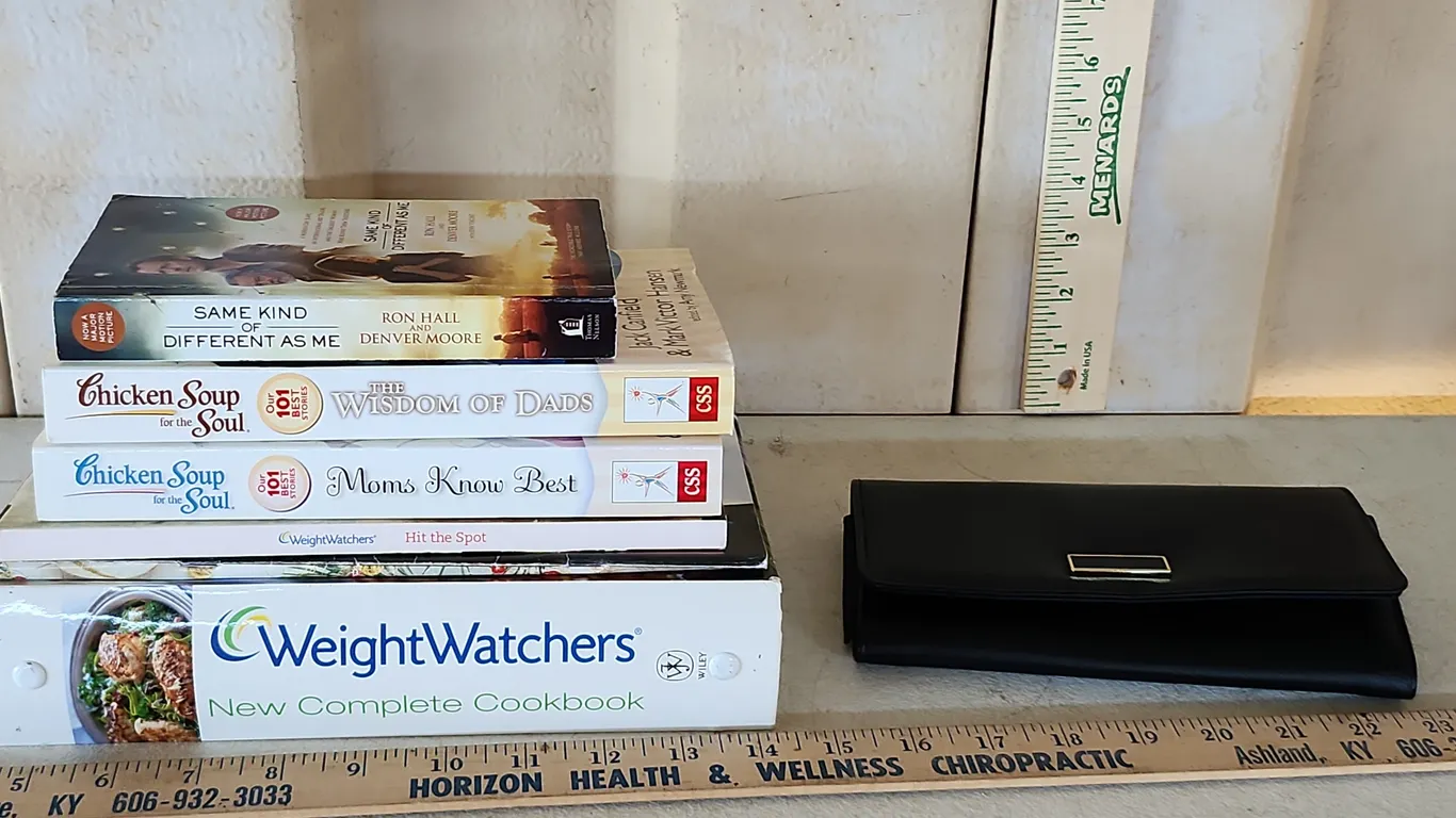 Cookbooks, Paperback Book, & New Wallet