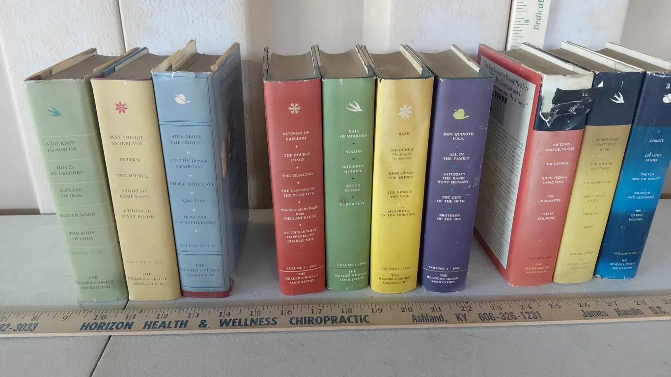 1960s Readers Digest Hardback Novel Books-1966 Vol.1-4, Etc.