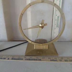 Vintage Jefferson Golden Hour Electric Clock 9" Tall