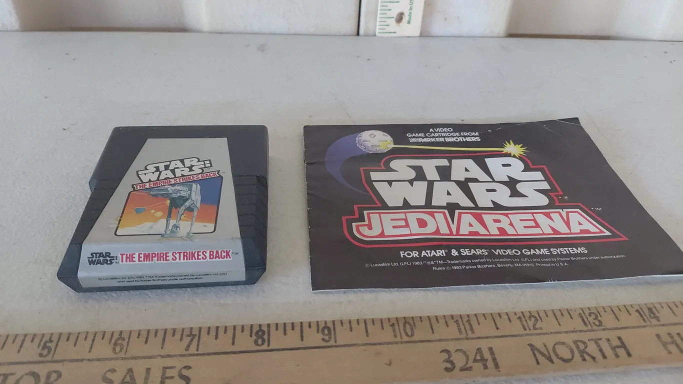 1982 Star Wars The Empire Strikes Back Atari Game W/Jedi Arena Booklet