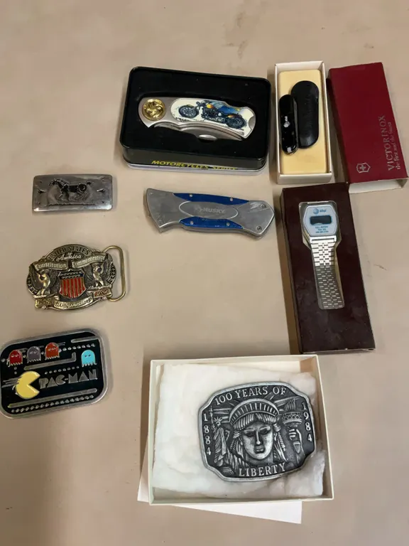 Knives, Watches, Belt Buckles
