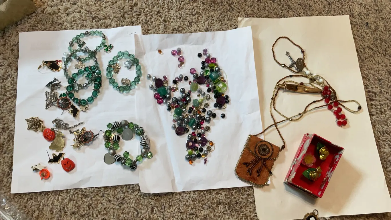Small Leather Purse, Halloween Decorations, Jewelry, and More
