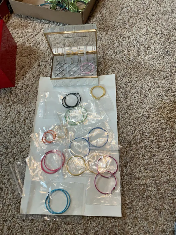 Earrings and Small Jewelry Case