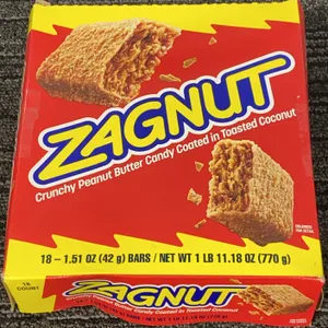 *NEW* Zagnut Candy Bars, Bulk Box - Best By: 7/2026