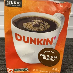 *NEW* Dunkin' Original Blend Medium Roast Coffee K-Cup Pods, 22 Ct - Best By: 5/5/2027
